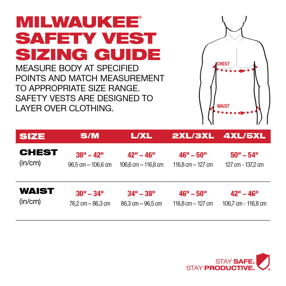 CHALECO DE SEGURIDAD DE ALTA VISIBILIDAD CLASE 2 TALLA &quot;S/M&quot; (48-73-5021) MILWAUKEE