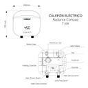 CALEFÓN ELÉCTRICO RADIANCE COMPAQ 7kW / 220V