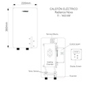 CALEFÓN ELÉCTRICO RADIANCE NOVA 14.6kW / 220V