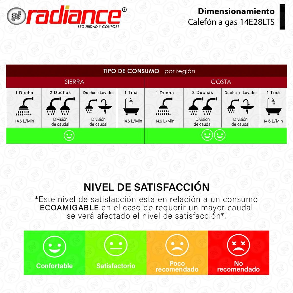 CALEFÓN A GAS RADIANCE MATIC 13E26LTS