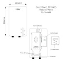 CALEFÓN ELÉCTRICO RADIANCE NOVA 11kW / 220V - DUBDUB