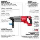 ROTOMARTILLO CON MANGO EN D M18 FUEL™ DE 1-1/4&quot; SDS PLUS CON ONE-KEY™ (2916-20) MILWAUKEE