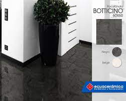 PORCELANATO 60X60 BOTTICINO NEGRO PRIMERA RECTIFICADO CAJA 1,44 METRO ECUACERAMICA