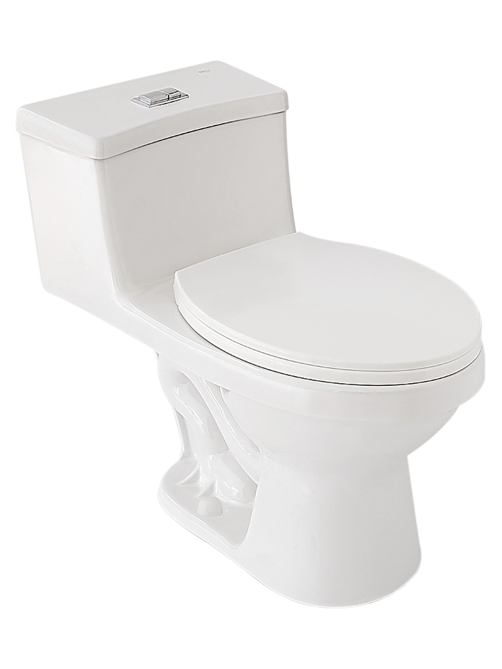  JSS066441301CE INODORO OASIS ONE PIECE RIMLES POWER CLEAN ALARGADO BLANCO CON ASIENTO SLOW DOWN, DOBLE DESCARGA