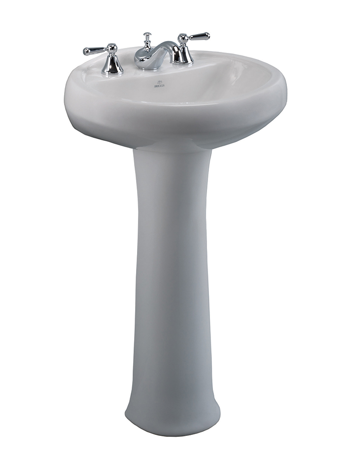 JSP057261301CB LAVABO NEW SIBILA CON PEDESTAL LARGO BLANCO PREPONCHADO