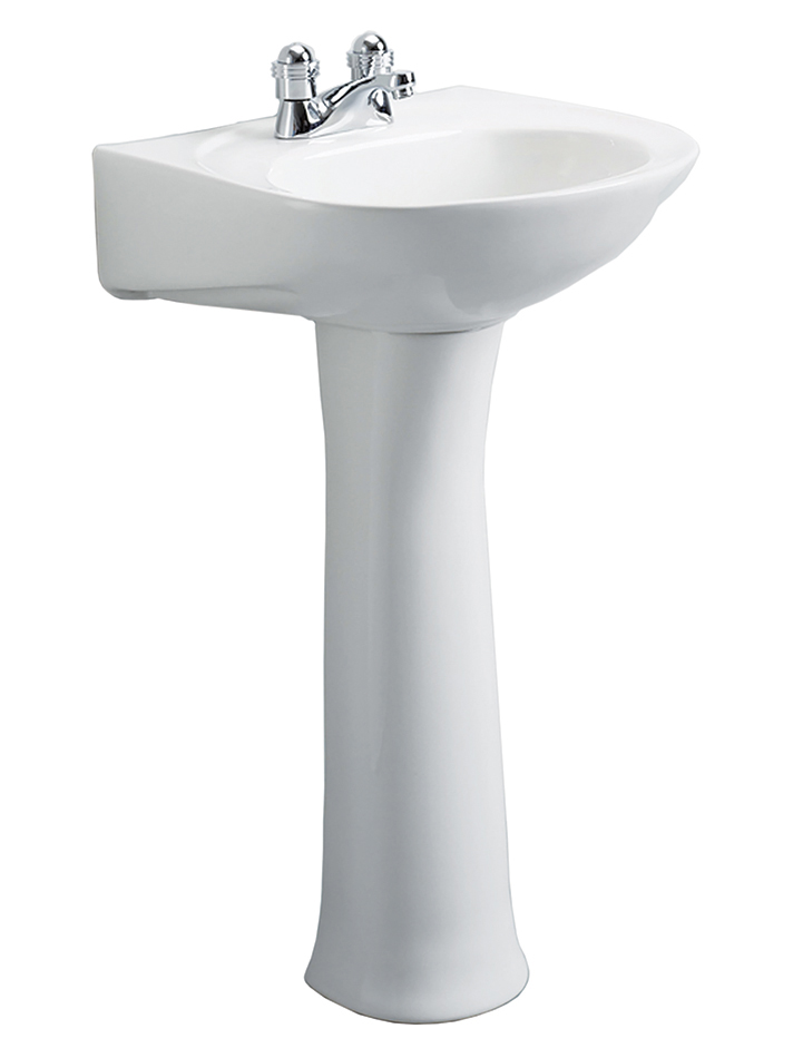 JSP066261301CE LAVABO POMPANO PLUS CON PEDESTAL LARGO BLANCO