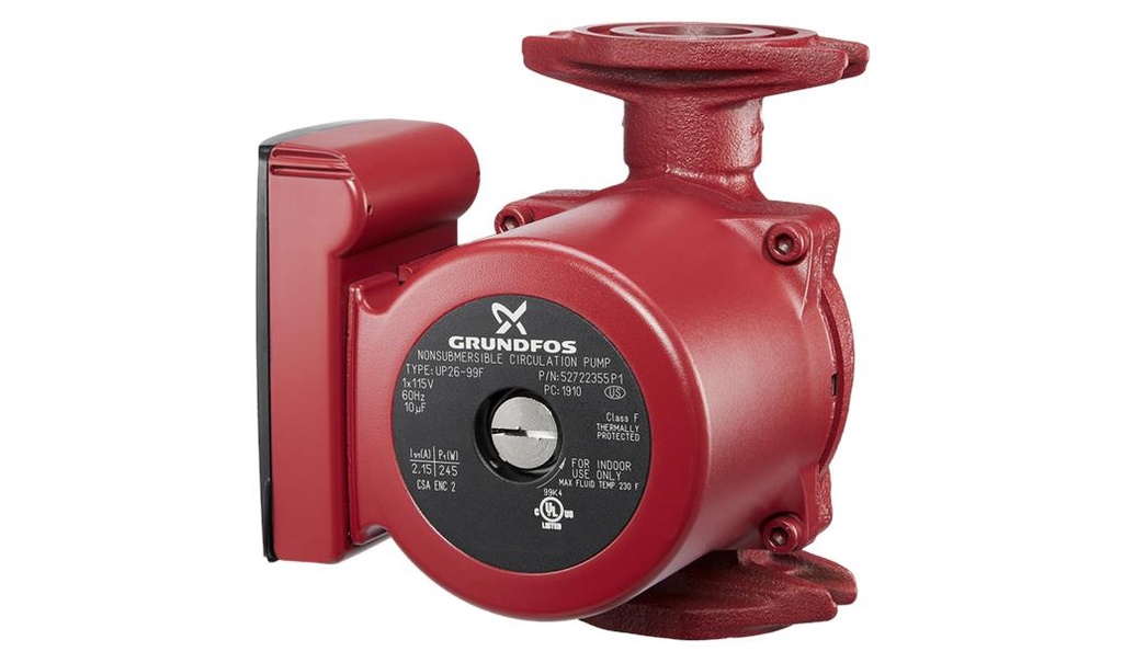 BOMBA DE RECIRCULACIÓN UP26-99-BF 245W 115V/1F (98961762) GRUNDFOS