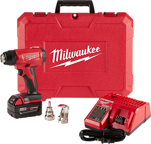 PISTOLA DE CALOR M18 CON CARBONES INALÁMBRICA 18V CON BATERÍA 5 AMP (2688-21) MILWAUKEE