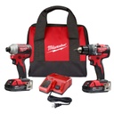 KIT 2900-22CT - TALADRO + ATORNILLADOR M18 BRUSHLESS MILWAUKEE