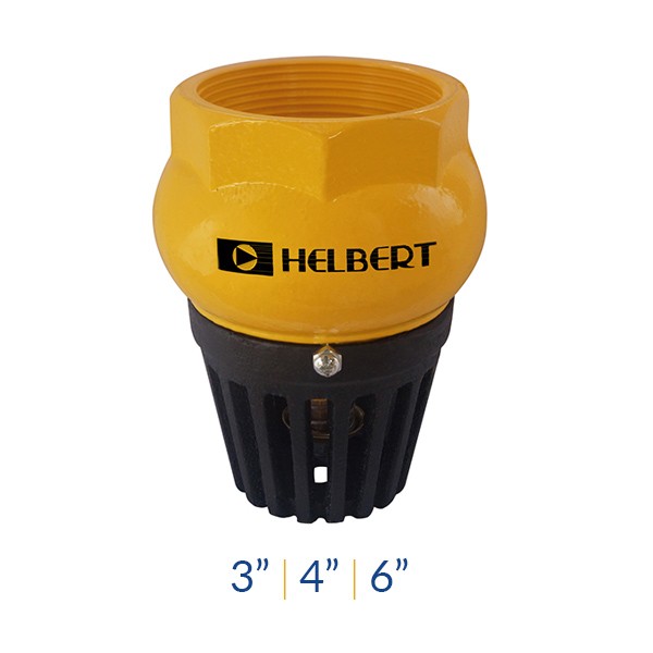 VÁLVULA DE PIE 4&quot; 150PSI HIERRO FUNDIDO HDVP100 HELBERT