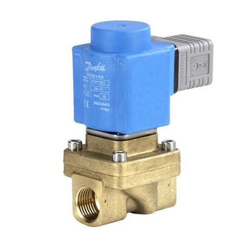 VÁLVULA SOLENOIDE 1/2&quot; MOVIMIENTO VERTICAL ASISTIDO FKM 0-10B EV250B DANFOSS (copia)