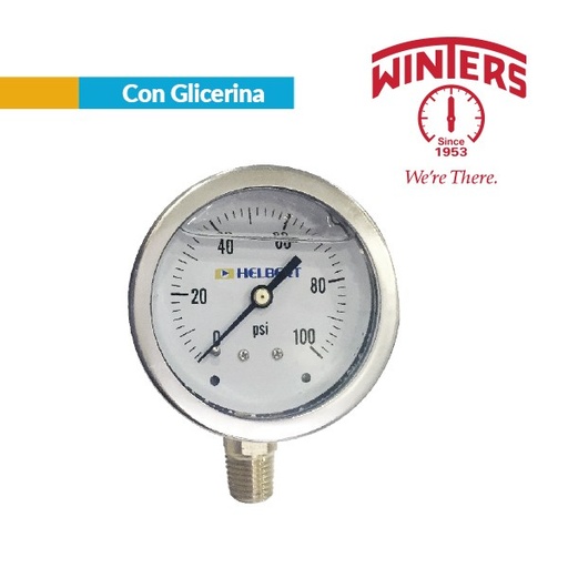 MANOMETRO 0-200PSI GLICER CON-VERT 1/4&quot; CARAT 2-1/2&quot; FBVW200 HELBERT (copia)